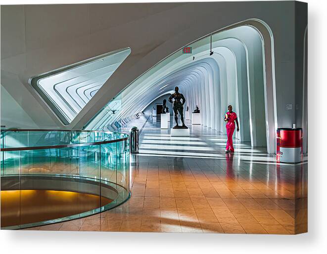 Shapes Canvas Print featuring the photograph Closing Time Milwaukee Art Museum by Andrew Beavis