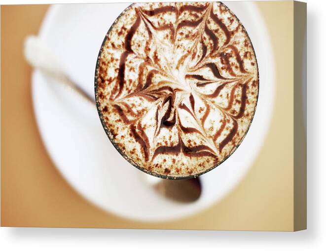 Diner Canvas Print featuring the photograph Coffee Web by Helen Yin