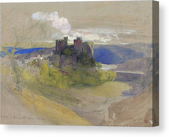 Samuel Palmer Canvas Print featuring the painting Conway Castle - Digital Remastered Edition by Samuel Palmer