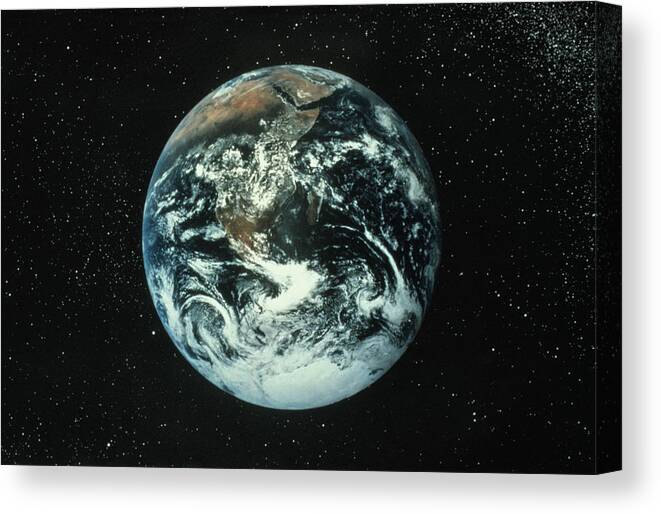 Black Background Canvas Print featuring the photograph Earth by Internetwork Media