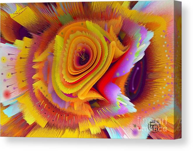 Happy Birthday Canvas Print featuring the mixed media Flowers Of My Dreams 33 by Elena Gantchikova