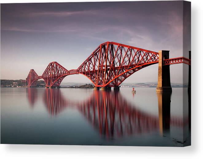 Built Structure Canvas Print featuring the photograph Forth Rail Bridge by Jon Wild