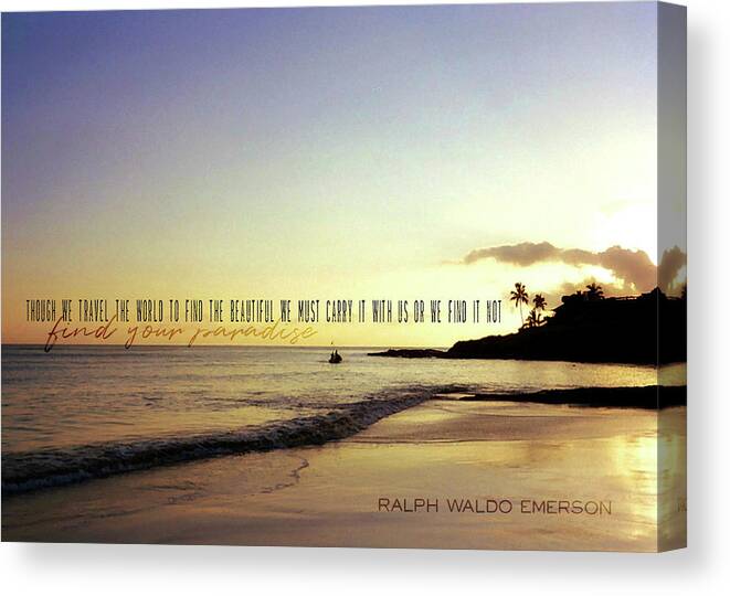1950 Canvas Print featuring the photograph FROM HERE TO ETERNITY quote by JAMART Photography