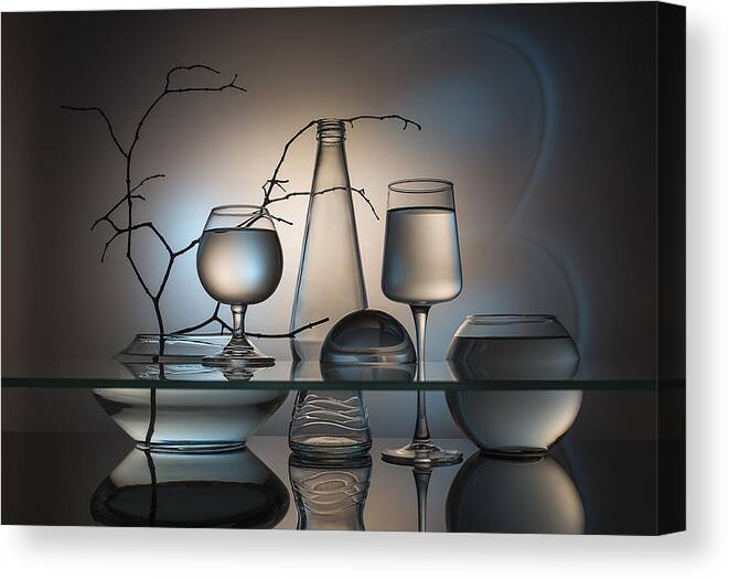 Glass Canvas Print featuring the photograph From The Series "experiments With Glass" by ??????? ?????