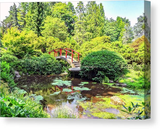 Garden Bridge 2 Canvas Print featuring the photograph Garden Bridge 2 by Tammy Wetzel