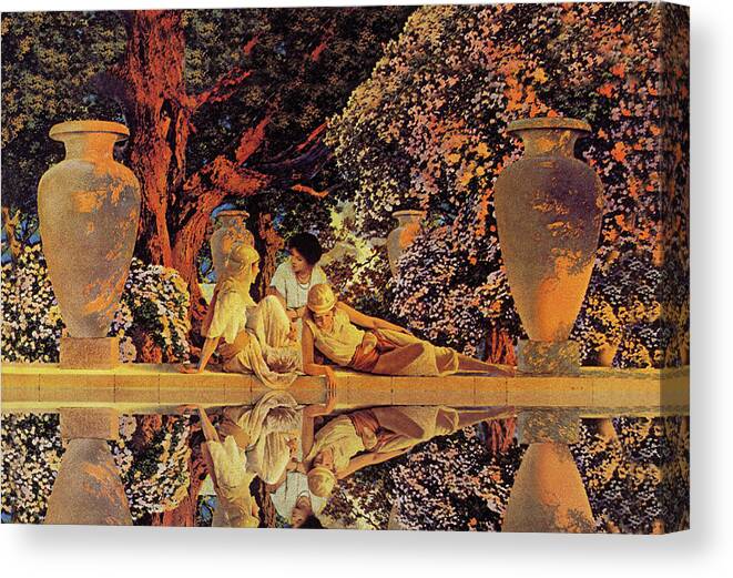 Reflection Canvas Print featuring the painting Garden of Allah by Maxfield Parrish