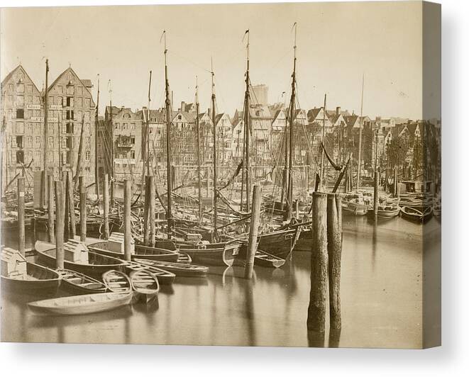 1880-1889 Canvas Print featuring the photograph German Harbour by Hulton Archive