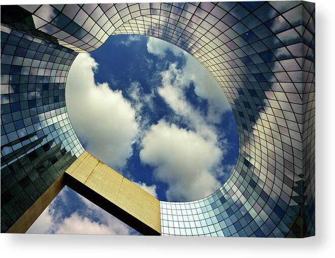 Paris Canvas Print featuring the photograph Glass And Sky by Rodrigo Marin