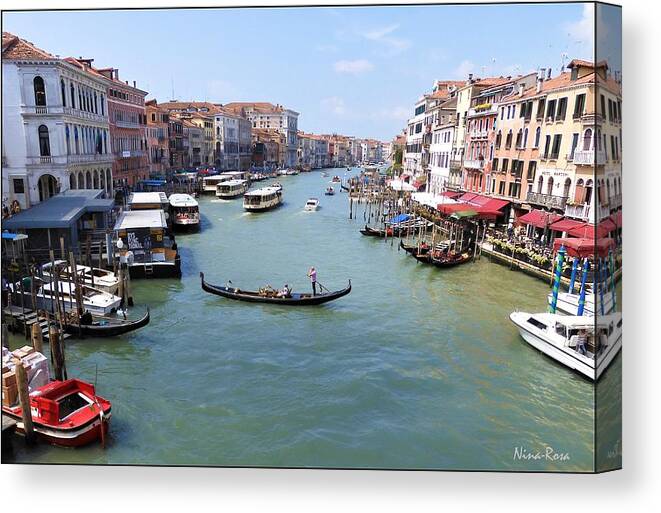 Venice Canvas Print featuring the photograph Grand Canale by Nina-Rosa Dudy