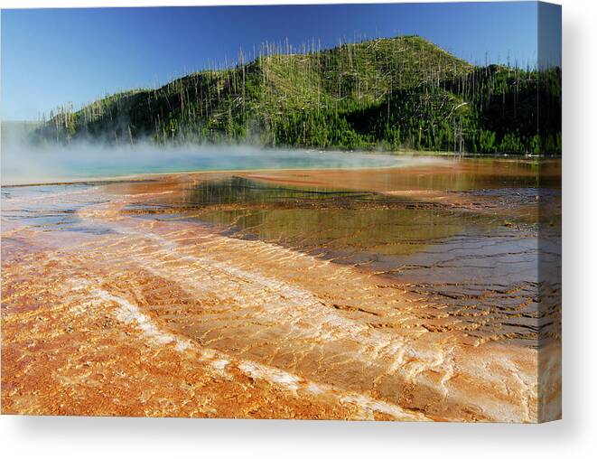 Scenics Canvas Print featuring the photograph Grand Prismatic Spring by Aimintang