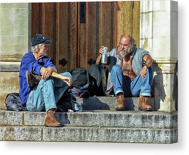 People. Architecture Canvas Print featuring the photograph Here's To Your Health by Geoff Crego