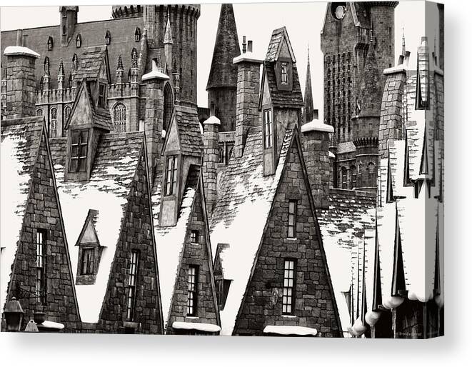 Hogsmeade Textures Canvas Print featuring the photograph Hogsmeade Textures by Dark Whimsy