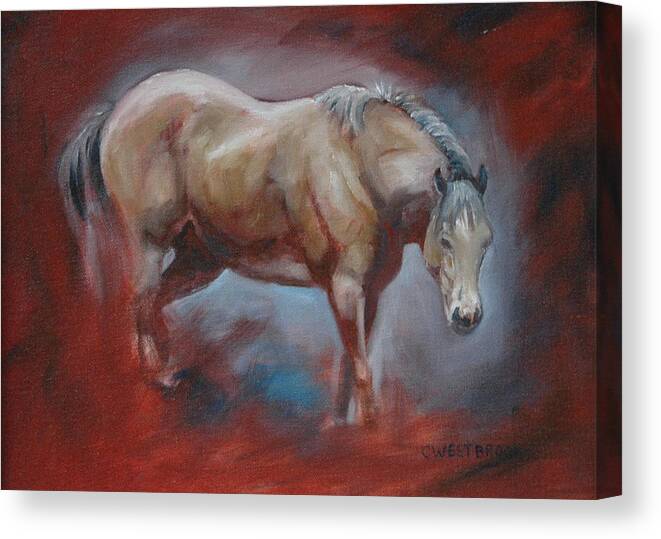 Horse Canvas Print featuring the painting Bill by Cynthia Westbrook