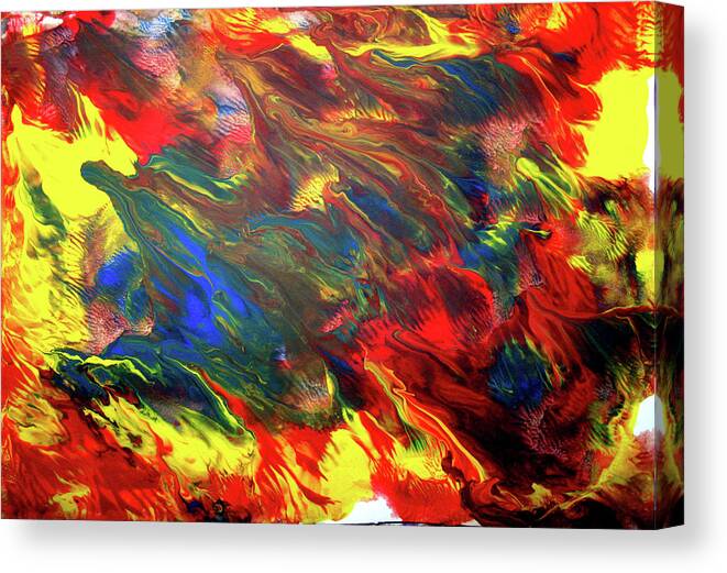 Color Canvas Print featuring the painting Hot Colors Coolling by Leigh Odom