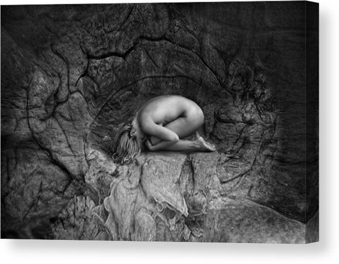 Fine Art Nude Canvas Print featuring the photograph Inside Man\'s Brain... by Zachar Rise