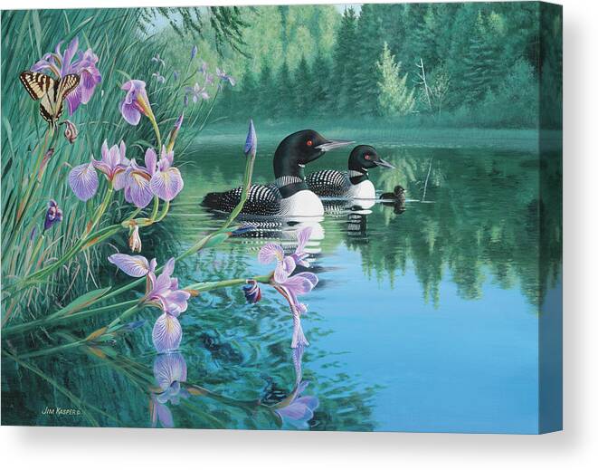 #faawildwings Canvas Print featuring the painting Iris Cove by Wild Wings