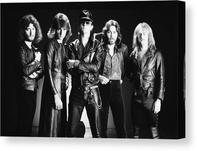 K.k. Downing Canvas Print featuring the photograph Judas Priest by Fin Costello