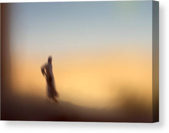 Abstract Canvas Print featuring the photograph Le Souffle Du Desert ... by Anna Cseresnjes