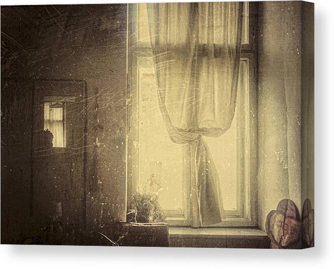 Sepia Canvas Print featuring the photograph Love Story by Clara Arustei