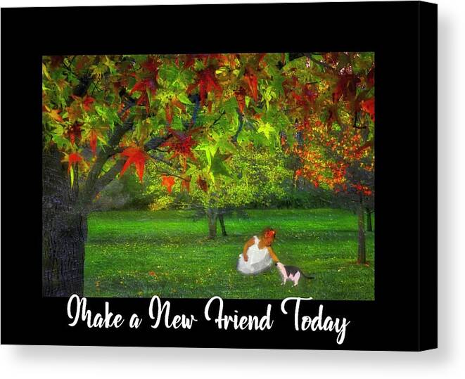  Canvas Print featuring the photograph Make a Friend Today by Jack Wilson