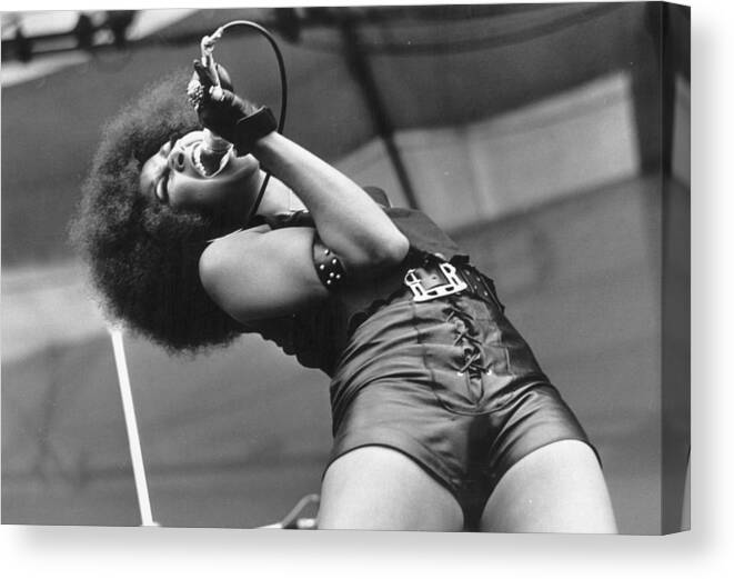 Singer Canvas Print featuring the photograph Marsha Hunt by Mccarthy
