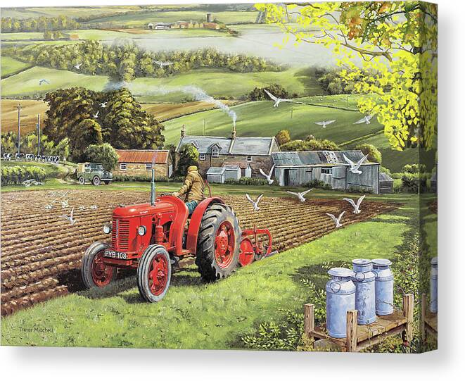 Master At Work Canvas Print featuring the painting Master At Work by Trevor Mitchell