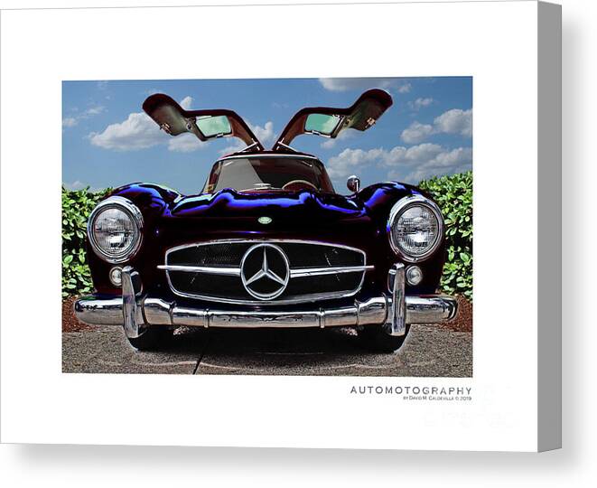 1954 Canvas Print featuring the digital art Mercedes Benz 300 SL Gull Wing by David Caldevilla