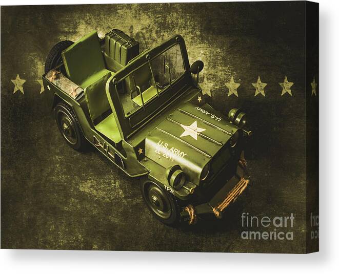 Jeep Canvas Print featuring the photograph Military green by Jorgo Photography