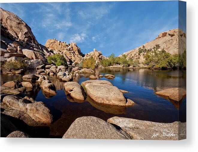 Arid Climate Canvas Print featuring the photograph Mojave Desert Oasis by Jeff Goulden