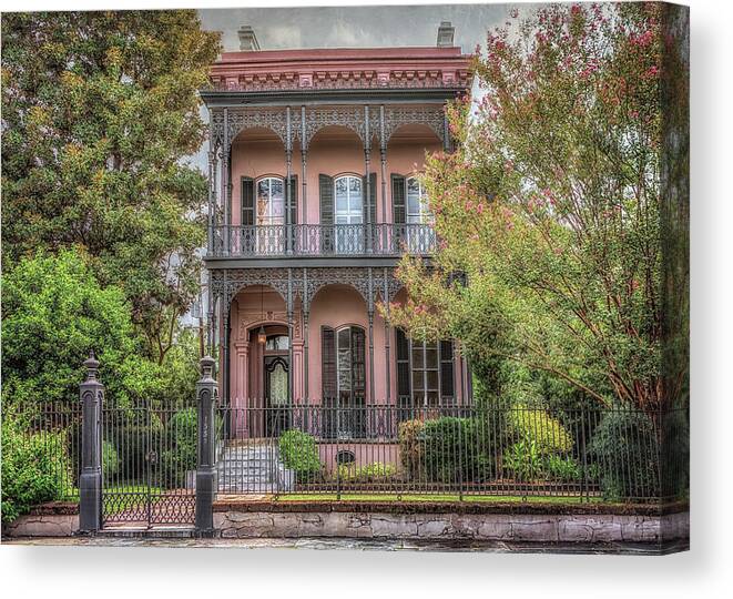 Garden District Canvas Print featuring the photograph Morris Israel House by Susan Rissi Tregoning
