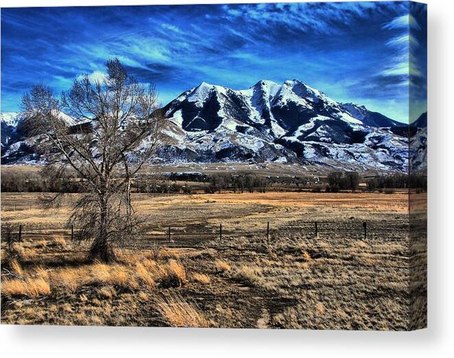 Wind Canvas Print featuring the photograph Mountain Morning At Paradise Valley by Jeff R Clow