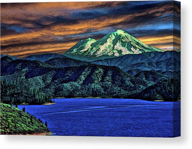 Mt Shasta Canvas Print featuring the photograph Mt Shasta Meditation by Mike Flynn