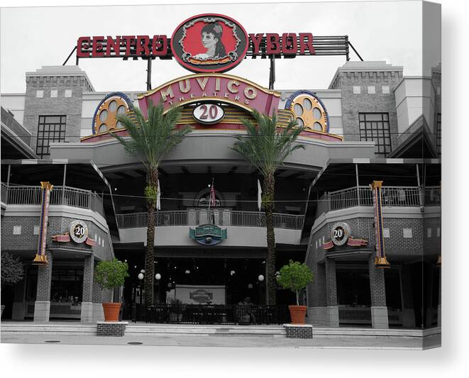 Ybor Canvas Print featuring the photograph Muvico by Chauncy Holmes