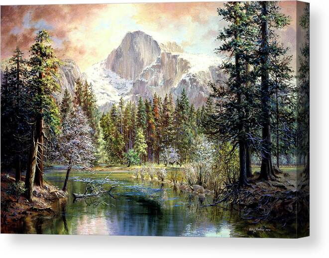 Natures Wonderland Canvas Print featuring the painting Natures Wonderland by Nicky Boehme