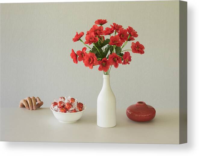 Flowers Canvas Print featuring the photograph No One Will Notice by Jacqueline Hammer