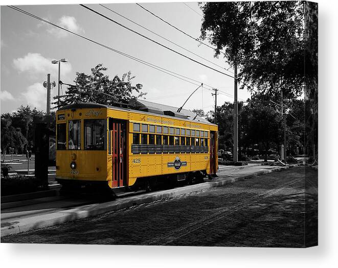 Tourism Canvas Print featuring the photograph Old Trolley by Chauncy Holmes