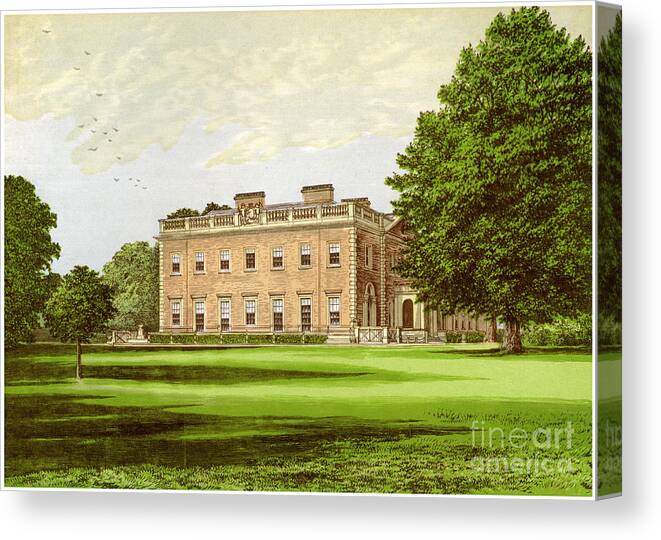 Engraving Canvas Print featuring the drawing Peper Harow, Surrey, Home Of Viscount by Print Collector