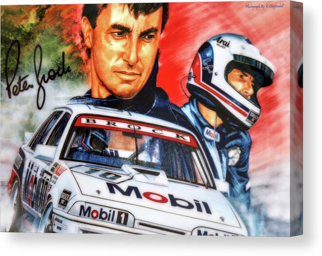Peter Brock Canvas Print featuring the digital art Peter Brock 052 by Kevin Chippindall