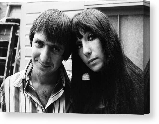 Cher Canvas Print featuring the photograph Photo Of Cher And Sonny Bono And Sonny by Ivan Keeman