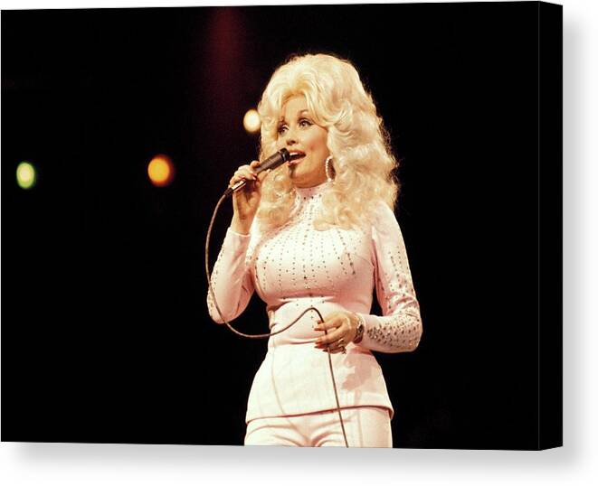 Dolly Parton Canvas Print featuring the photograph Photo Of Dolly Parton by Andrew Putler