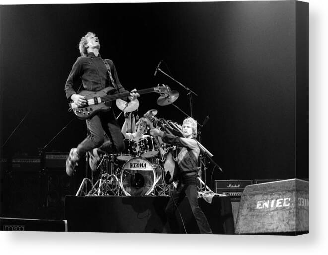 Sting Canvas Print featuring the photograph Photo Of Sting And Andy Summers And by Fin Costello