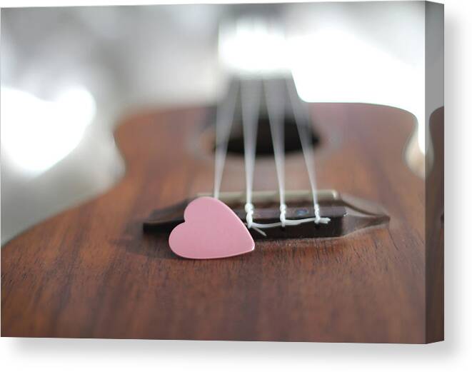 Music Canvas Print featuring the photograph Pink Heart by © 2011 Staci Kennelly