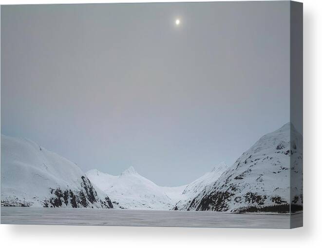 Alaska Canvas Print featuring the photograph Portage White by Robert Fawcett