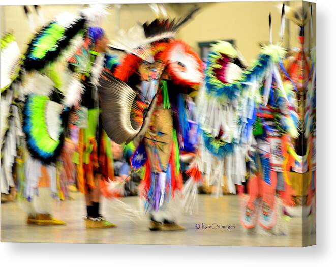 Powwow Canvas Print featuring the photograph Powwow Abstraction #4 by Kae Cheatham