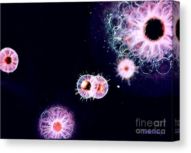 Evolution Canvas Print featuring the digital art Primordial by Denise Railey