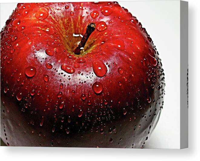 Apple Canvas Print featuring the photograph Red apple by Martin Smith