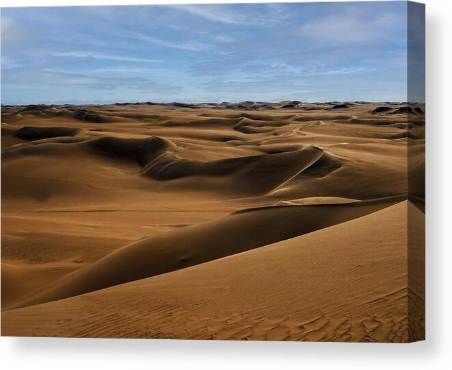 Atmosphere Canvas Print featuring the photograph Road In The Desert by Nahedismaeil