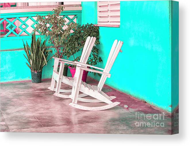 Antique Canvas Print featuring the photograph Rocking chairs by Patricia Hofmeester