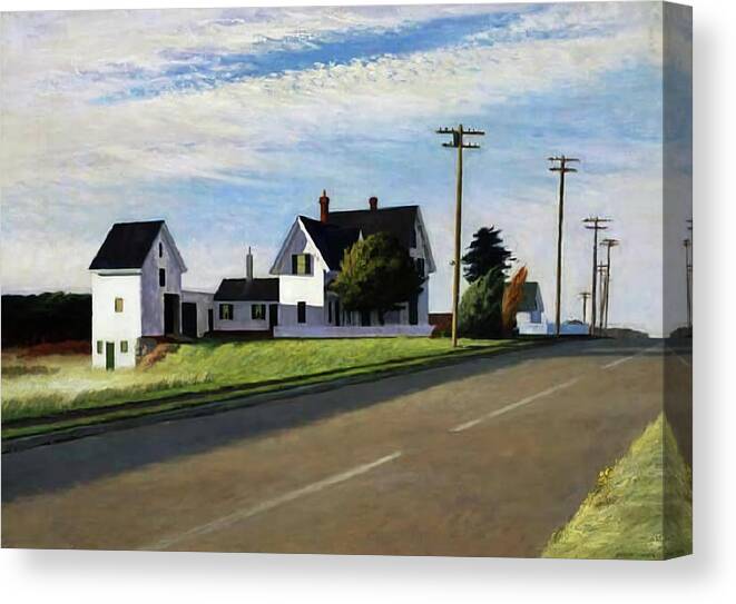 Edward Hopper Canvas Print featuring the painting Route 6 Eastham by Edward Hopper