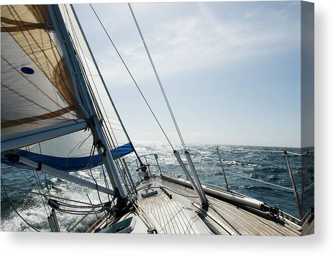 Wind Canvas Print featuring the photograph Sailing by Juhokuva